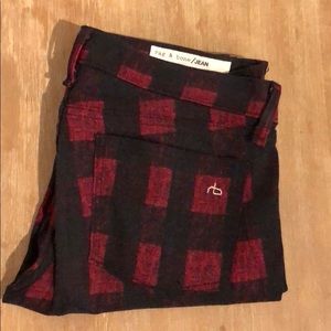 Rag & Bone plaid jeans